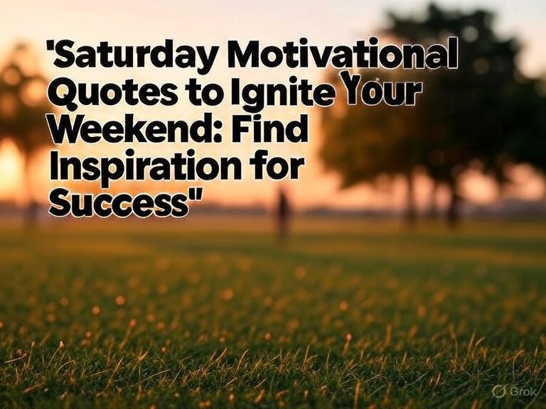 Saturday Motivational Quotes to Ignite Your Weekend